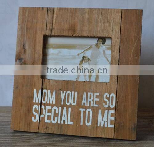 antique wooden picture photo frame with silk screen printing