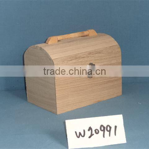 Handmade Feature lightweight wood box with handle wooden christmas gift box wholesale
