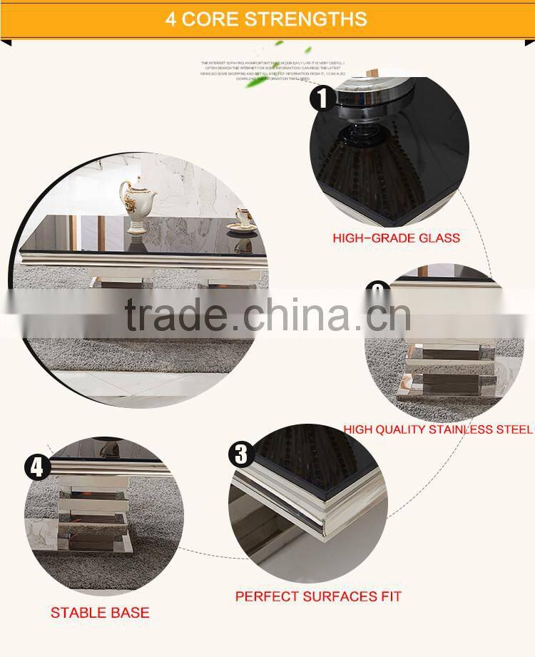 C414 Rectangle Glass Coffee Table Modern Furniture