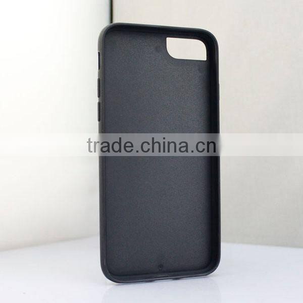 Hot sale TPU PC mobile phone case with groove on backside for iphone 7/7plus