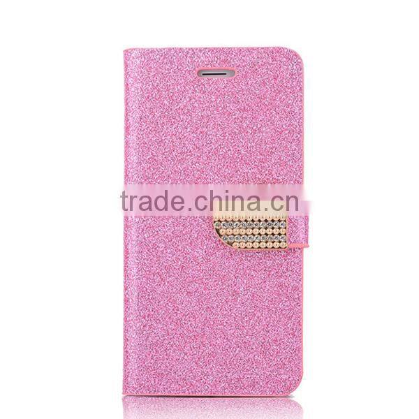 New arrival glitter leather case, phone case with card slot for iPhone6 6S