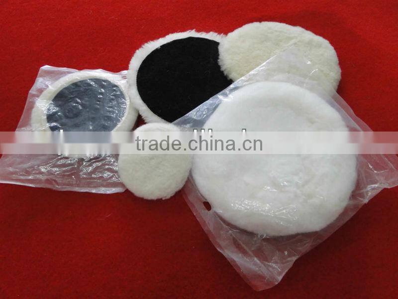 Wool buffing pad