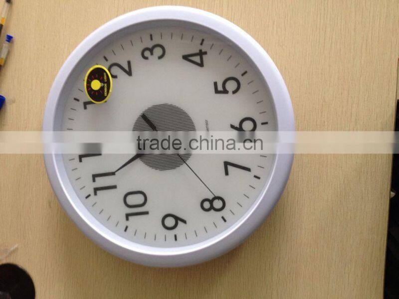 Light sensor wall clock/Light in the Dark clock/office round wall clock