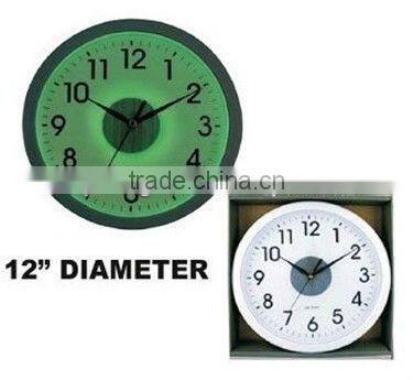 Light sensor wall clock/Light in the Dark clock/office round wall clock
