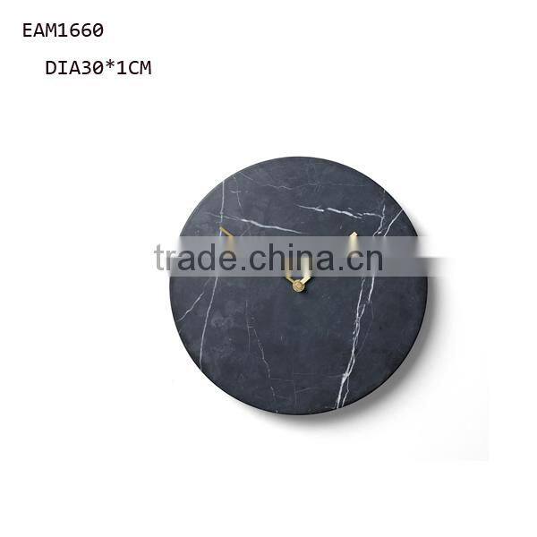 customized design white marble stone wall clock and board sets for decoration
