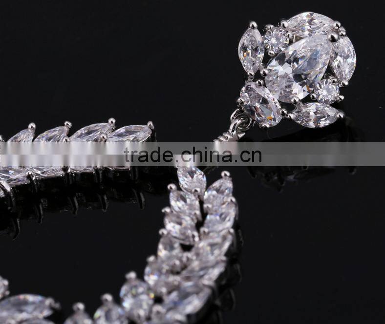 Wholesale Stock Small Order Fashion Women Garland Small Drip Zircon Earrings