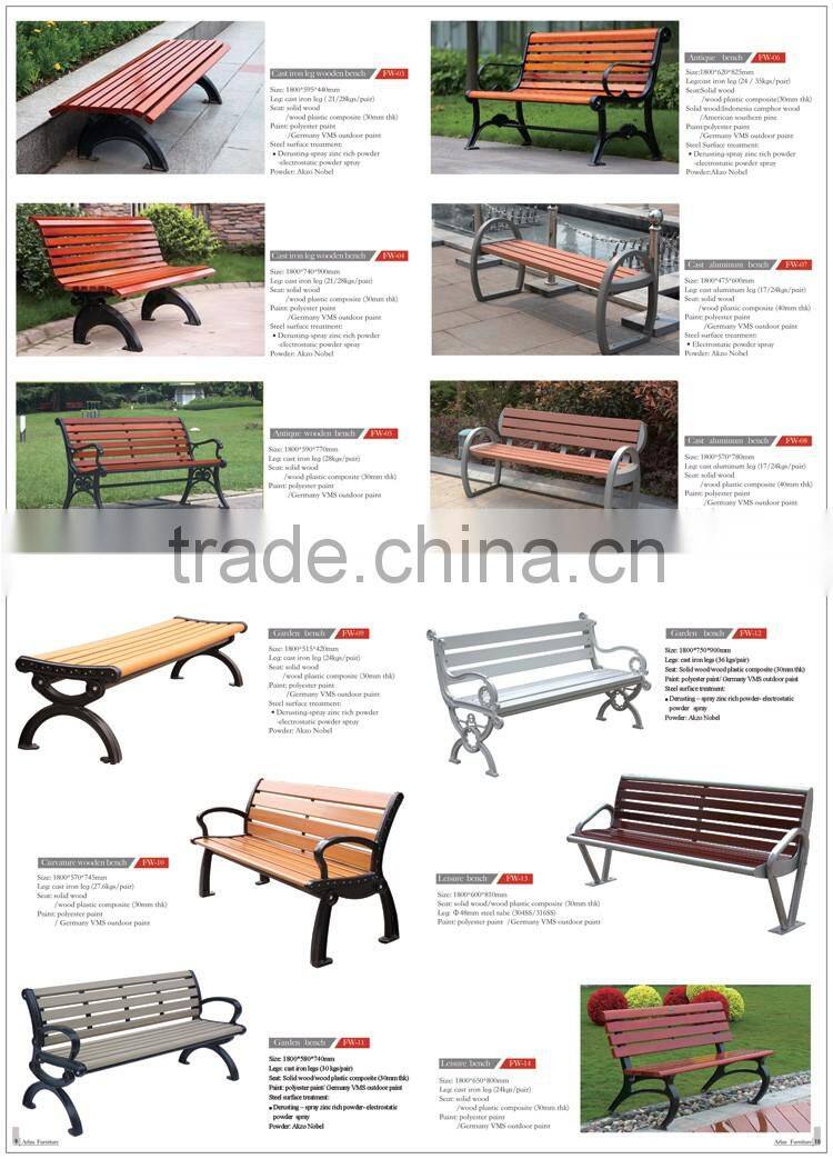 Arlau street wooden lawn bench