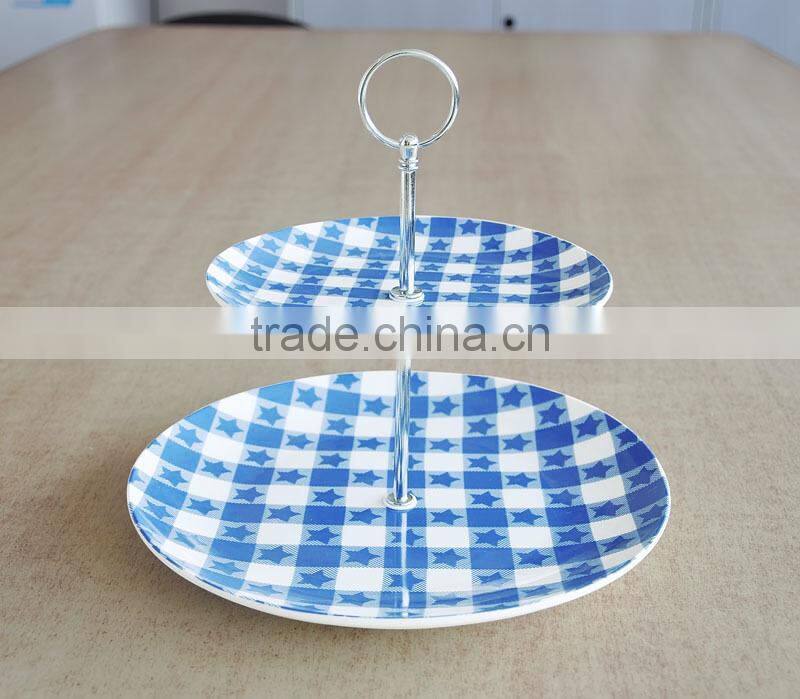 Porcelain bowl set with wooden stand