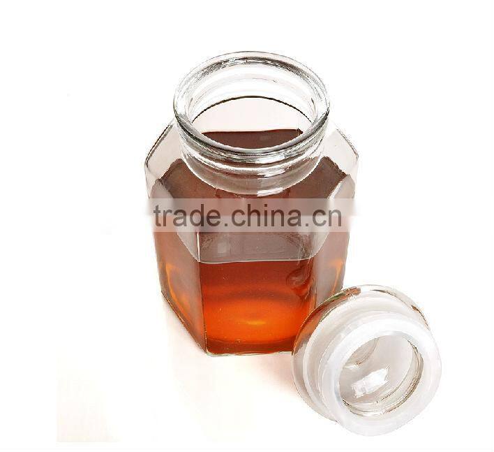 5L wholesale glass beverage dispenser hexagon glass jar PJ02