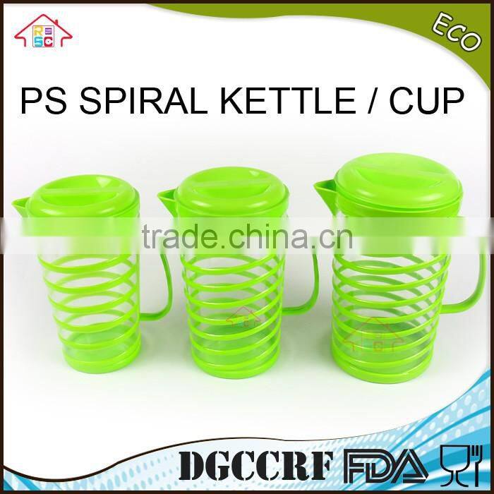 NBRSC Kitchen Home 4 pcs Plastic Drinking Water Cups with Teapot