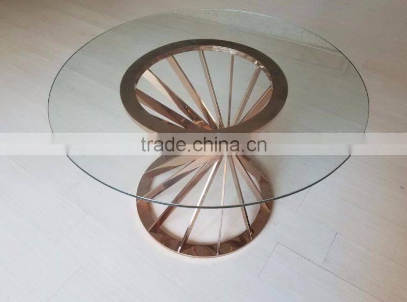 2017 Italian gold round dining table