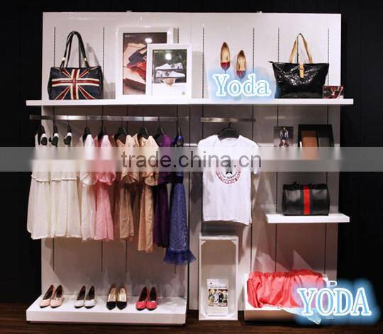Wood Wall Flooring Stand for Clothing Shop