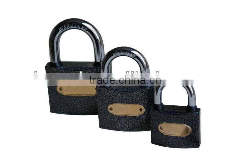 High quality plastic coated iron padlock