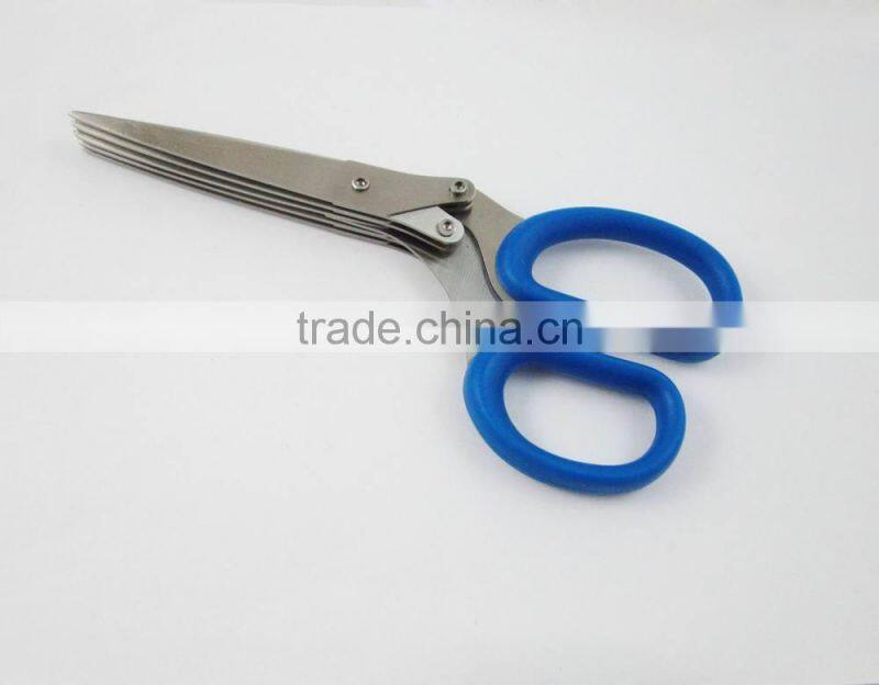 Convenient PP handle 5 Blades Herb Scissors