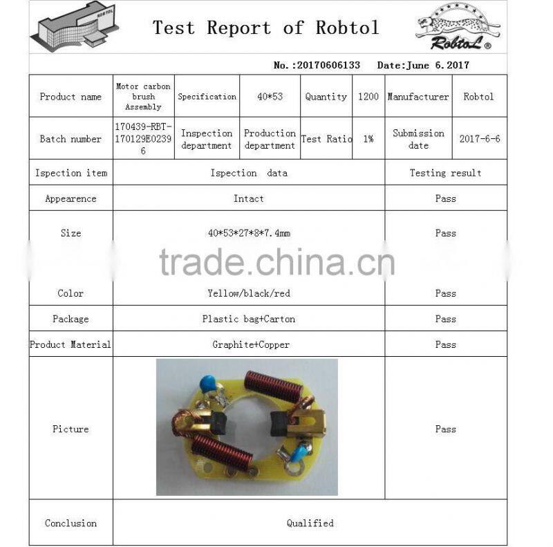 Carbon brush holder automobile motor tailgate seat window wiper