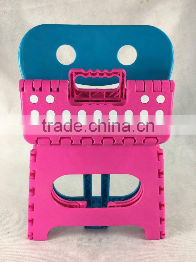 factory price colorful smile face kids plastic folding chair