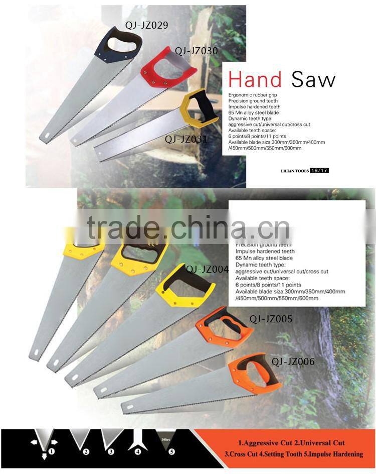 QJ-JH08 Wood handle hand saw with single color,high quality hand saw