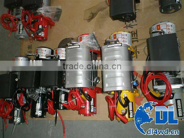 12000lbs synthetic rope 4x4 mini winch car 12v small electric winch