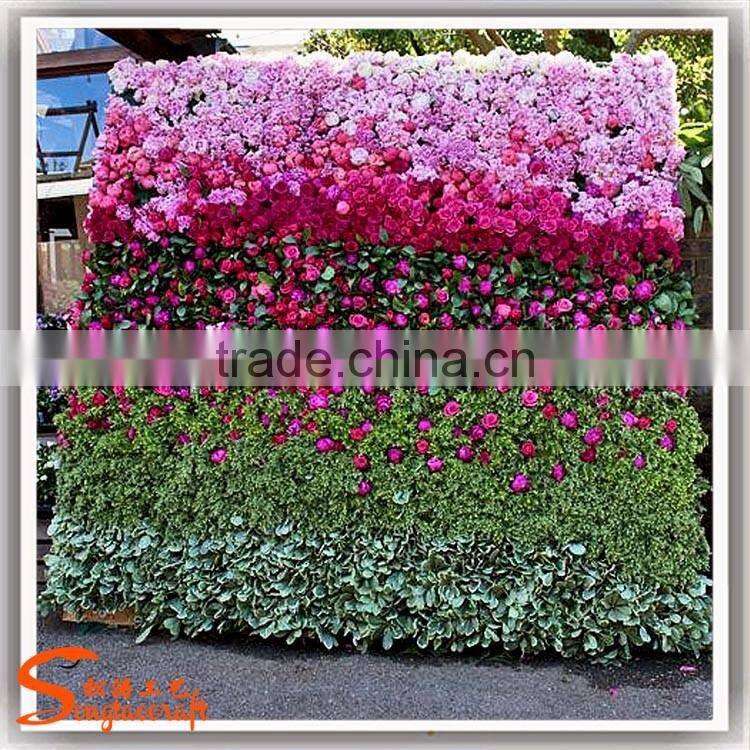 New styles artificial flower wall wedding & environmental backdrop artificial flowers wall