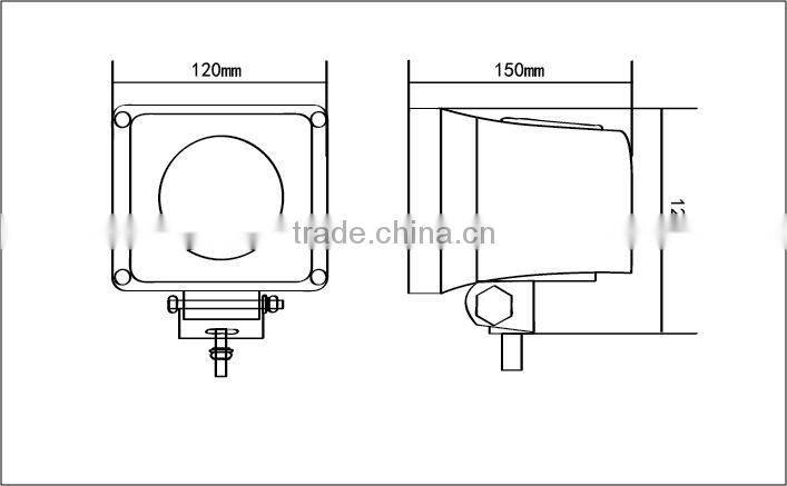 4" 35W/55W Toptree HID Auto Work Light for Truck/Mining