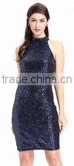 Domin fashion sleeveless beading and sequin lady dress