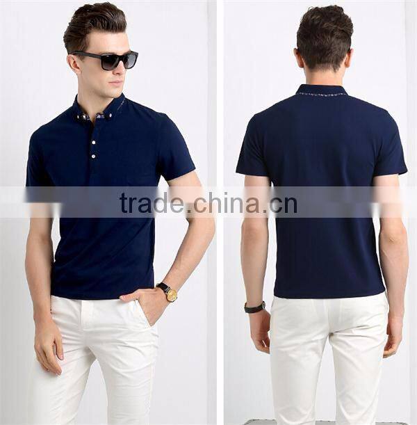 2016 handsome young man basic blank tshirt no label pk polo t-shirt