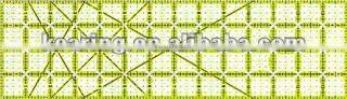 Kearing pro arcylic Double-Colored Grid Lines 45cm*10cm Rectangular patchwork ruler with scale range for sewing cutting#KPR4510