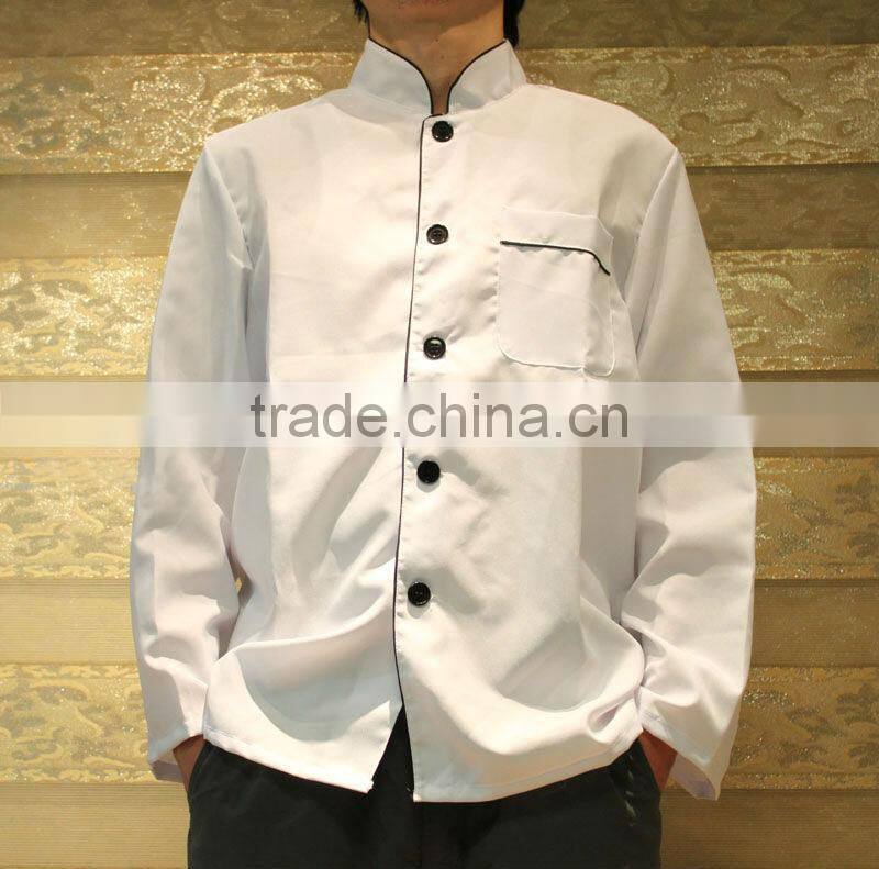 oem custom made high quality cotton chef uniform manufacture in Guangzhou