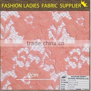 100%POLYESTER LADIES BASE SHIRT GARMENTS DRESS WATERMENLON RED KNITTED JACQUARD FABRIC