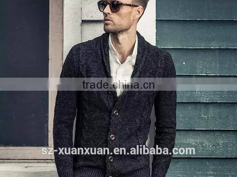 2016 Winter knitted cardigan thick sweater for men