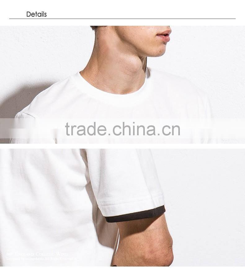 XX T312 Hot Sale Custom Printed Cotton White O-neck T-shirt Mens
