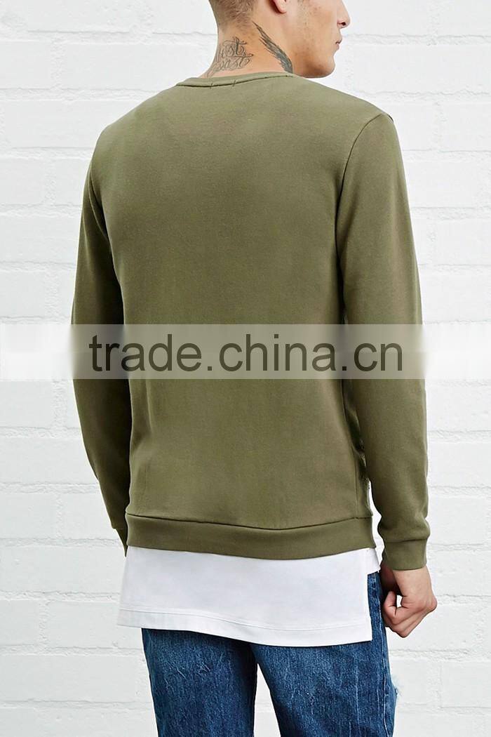 Wholesale distressing blank hoodies men sweatshirts