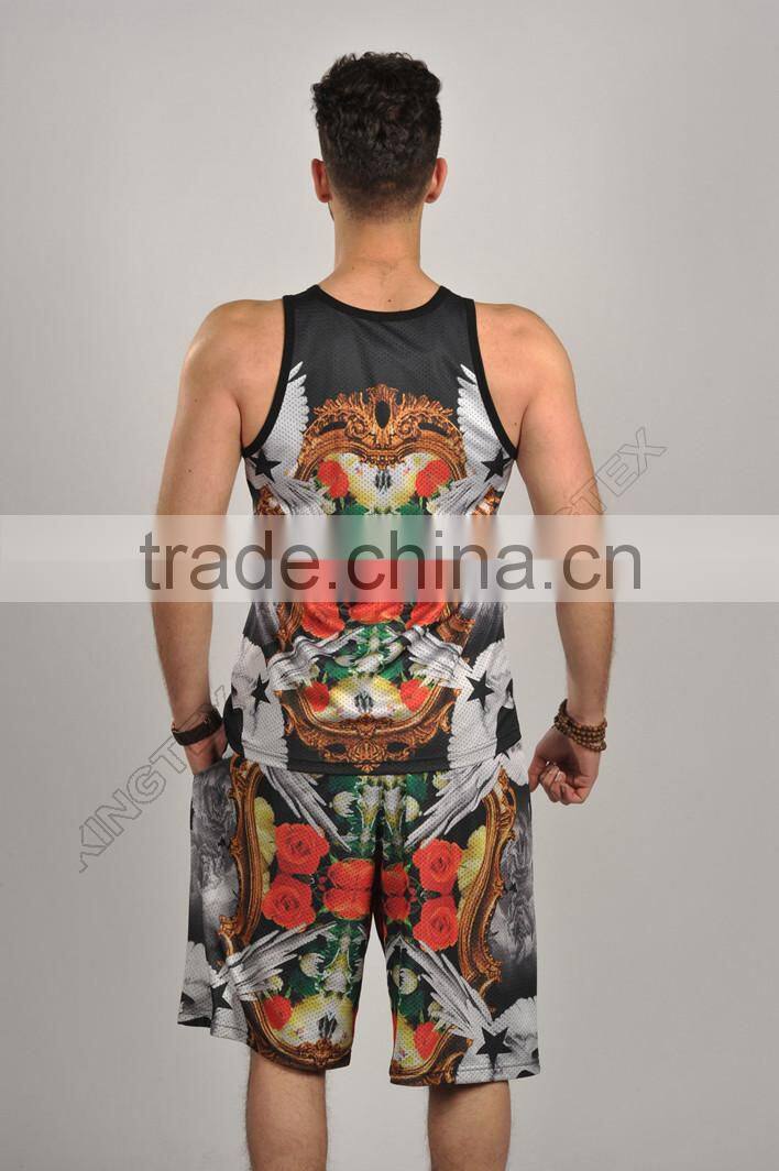 apparel wholesale custom printed 100 polyester tank tops