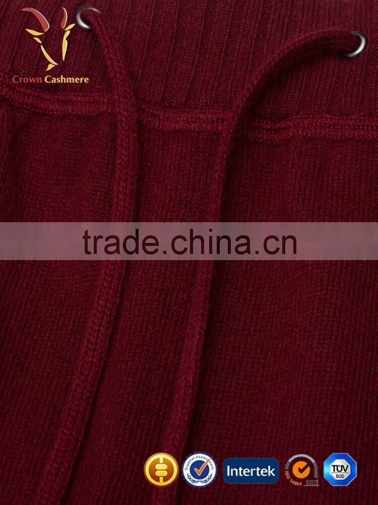 Custom high quality Cashmere Knitted men sport jogger pants