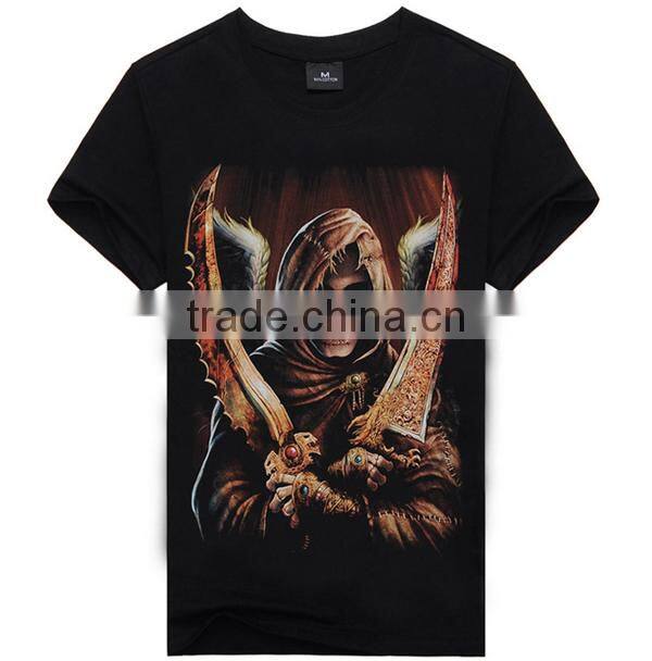 China Clothing Factory Custom Polyester Sport Men 3D Printing T Shirt