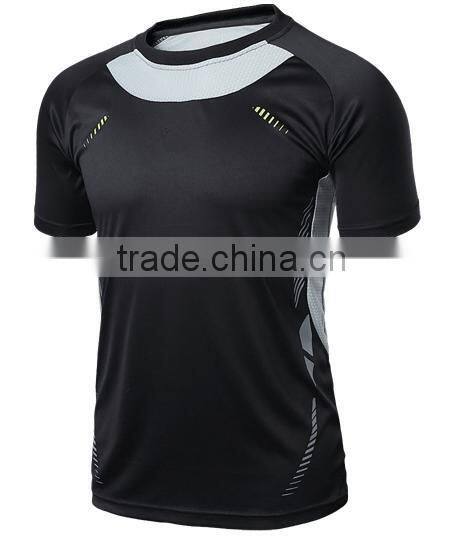 Outdoors New Arrival Mens Short Sleeve Dry Fit Running T shirt Wholesale Polyester