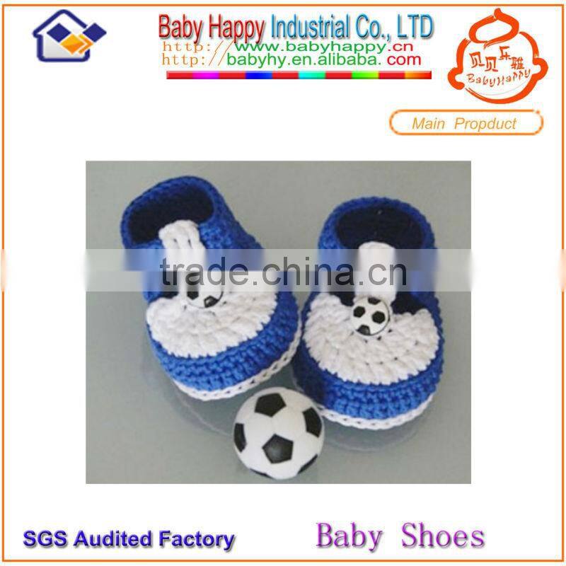 Football Blue Handmade Crochet Baby Dress