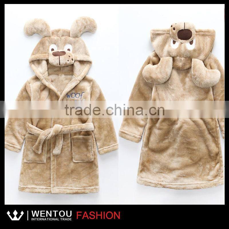 Fashionable Lovely Children Flannel Bathrobe