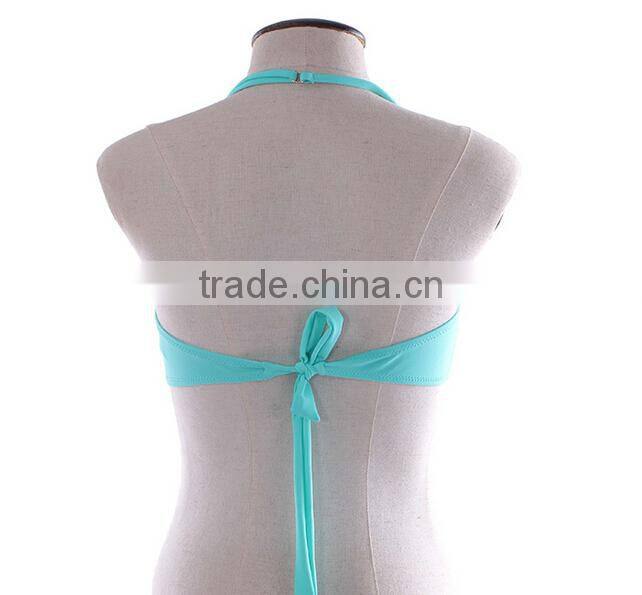 Hot sale summer chevron swim Ruffle Bandeau Top