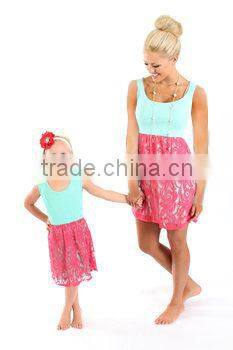 Family Mother Daughter Match Kids Girl Women Tutu Dress