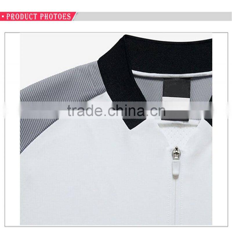 Lightweight dri-fit mesh lining polyester spandex men's tennis jacket tennis wear