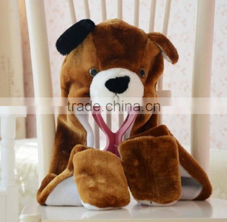 newest style customized soft plush animal hat for winter