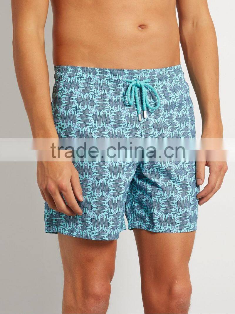 High quality mens swim shorts floral print throughout beach men's shorts