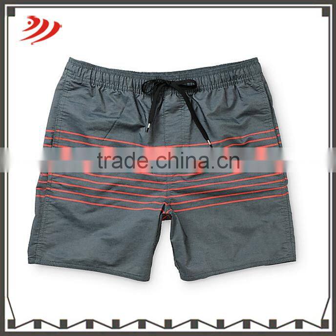 2016 wholesale spandex nylon/cotton surf shorts with elastic waist band drawstring