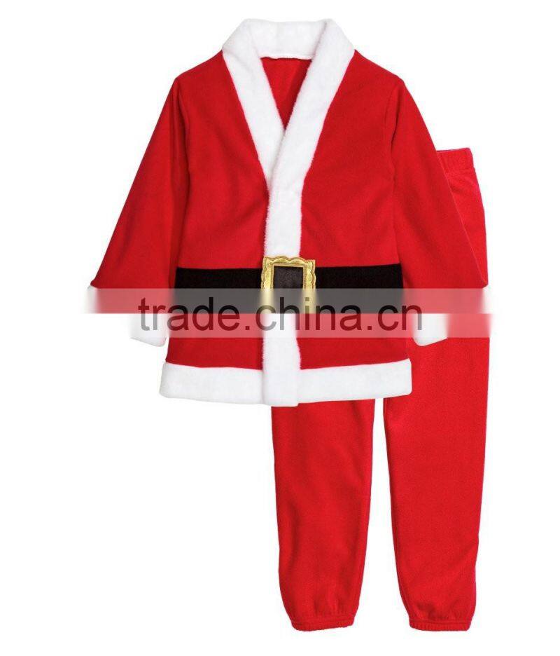 100% ployester fashion christmas dress baby wholesale santa pajamas