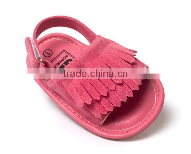 2017 summer design, PU leather baby summer sandals