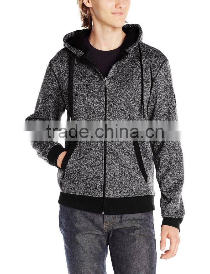 mens 80 cotton,20 polyester popular heather hoodies supplier