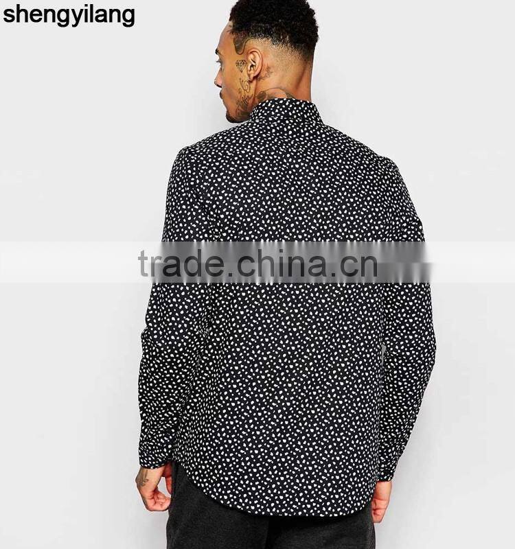 Cheap guangzhou cotton shirt,custom spot long-sleeved shirt wholesale