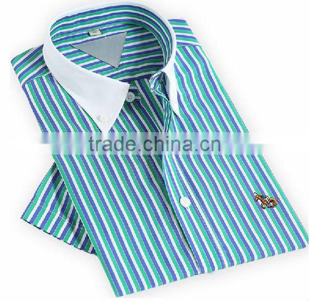 green white branded POLO stripes men dress shirts