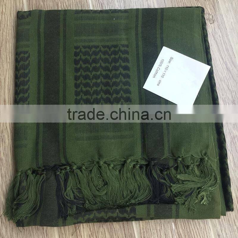Hign quality fashion shemagh Arab men scarf military army cotton